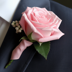 light pink rose buttonhole
