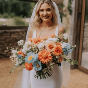 spring colour bridal bouquet