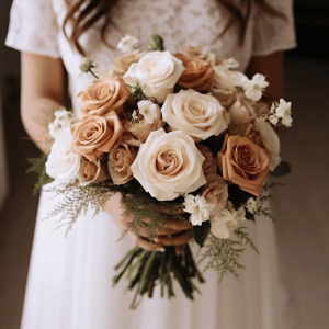 nude colour bridal bouquet