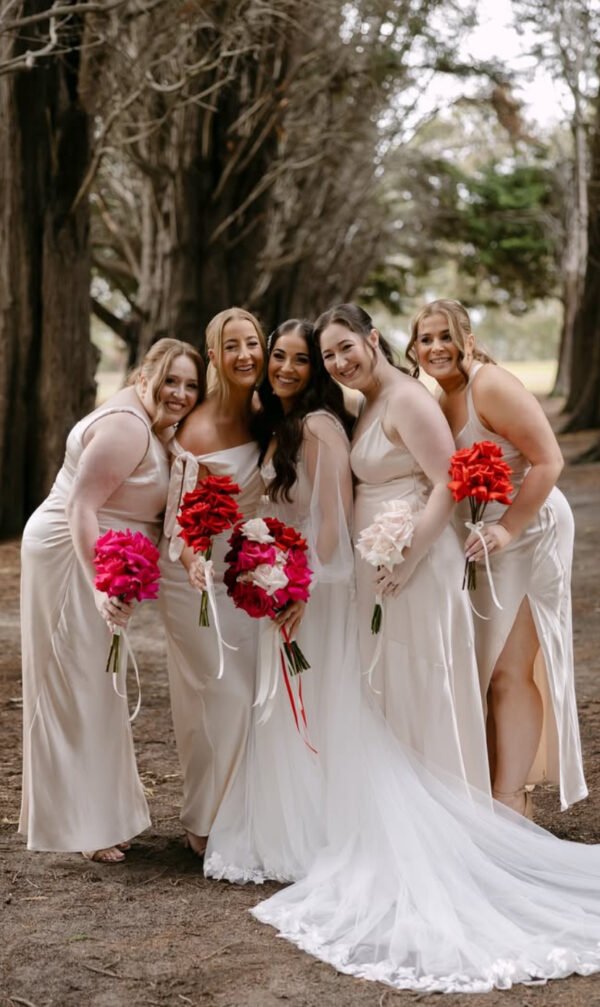 Reflexed Ecuadorian Rose Bridesmaid Bouquet