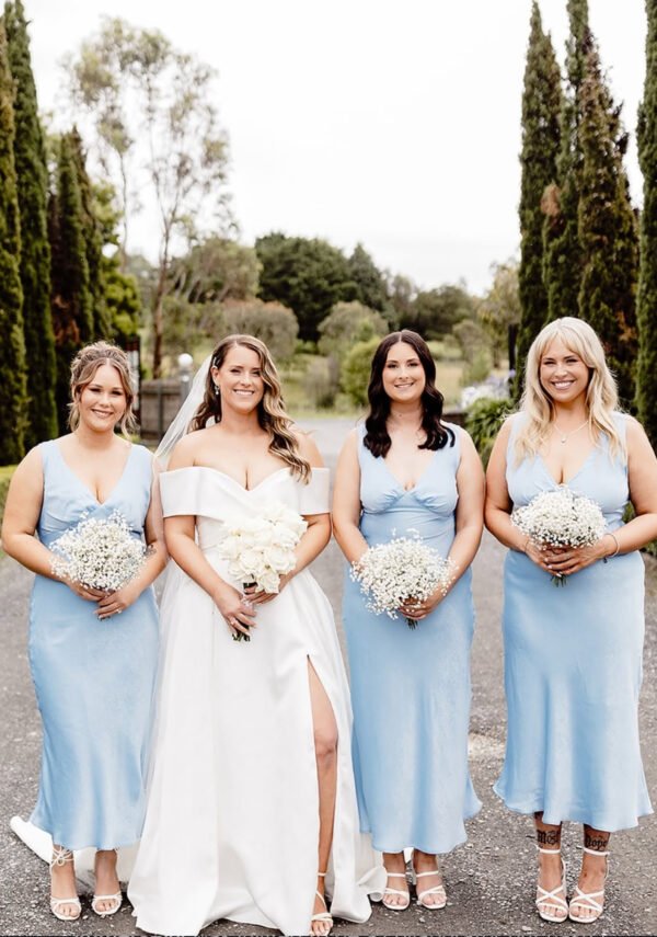 Baby's Breath Bridesmaids Bouquets