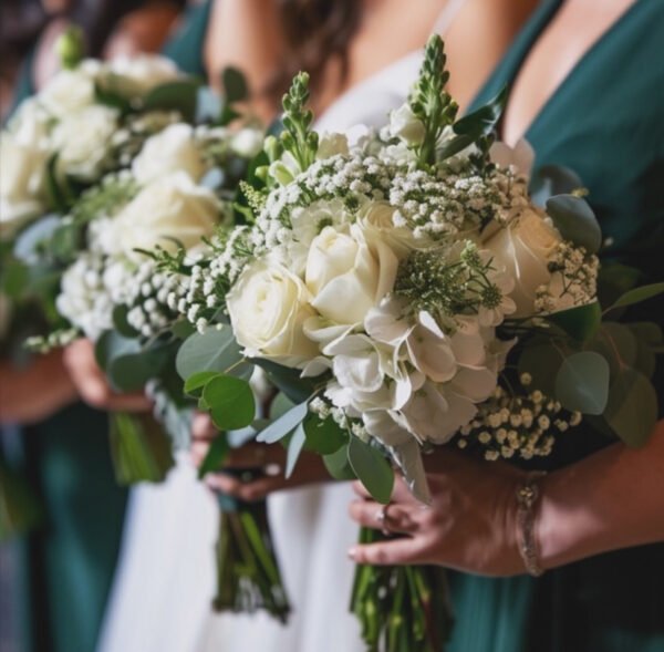 Classic White and Green Bouquet