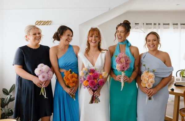 Mismatched Bridesmaids Bouquets