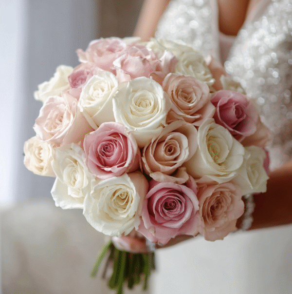 Round Rose Bridal Bouquet